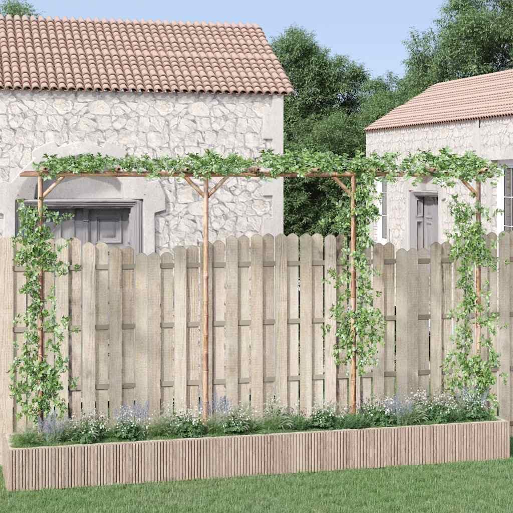 vidaXL Pergola Bambou 385x40x205 cm, tonnelle de Jardin, Support de Plantes, jardinière de pergola de Jardin, tonnelle de Patio, pergola de Jardin
