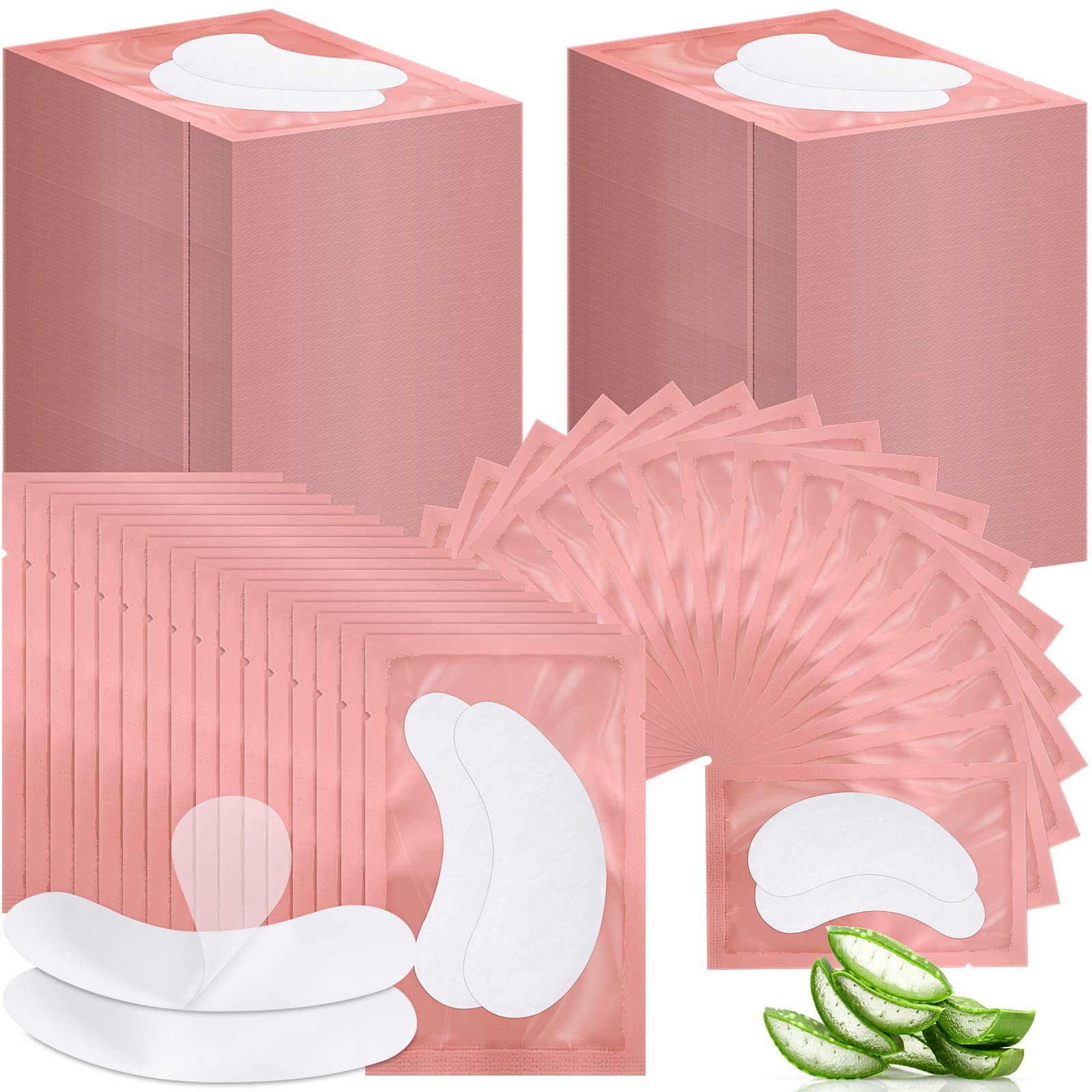 1000 pares de almohadillas de gel para debajo de los ojos, almohadillas de gel de extensión de pestañas naturales, kit de parches para suministros de extensión de pestañas, herramientas de belleza a 8