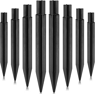 8.26 Inch Plastic Ground Spikes Stakes Solar Lights Spikes Replacement ABS Lights Stakes for Christmas Garden Lights (8 Pieces)