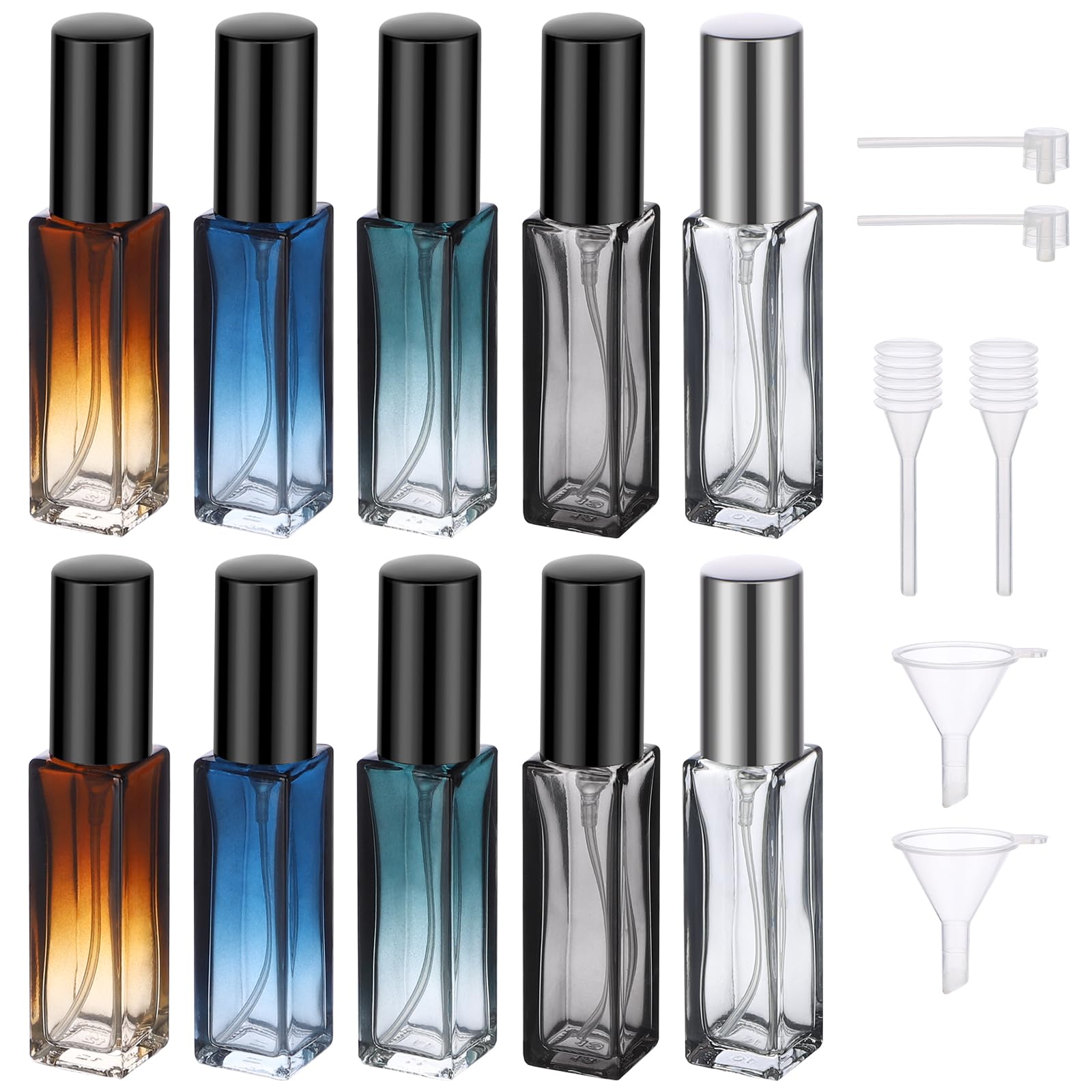 Segbeauty Atomizador Perfume Recargable, 5 Piezas 10ml Portátil Contenedor de Perfume de Viaje, Adecuadas para la Aviación, Viajes Accesorios (Azul Semitranslúcido) — view 19