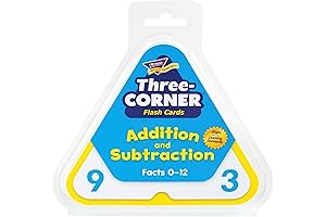 Trend Enterprises: Three-Corner Addition and Subtraction Flash Cards