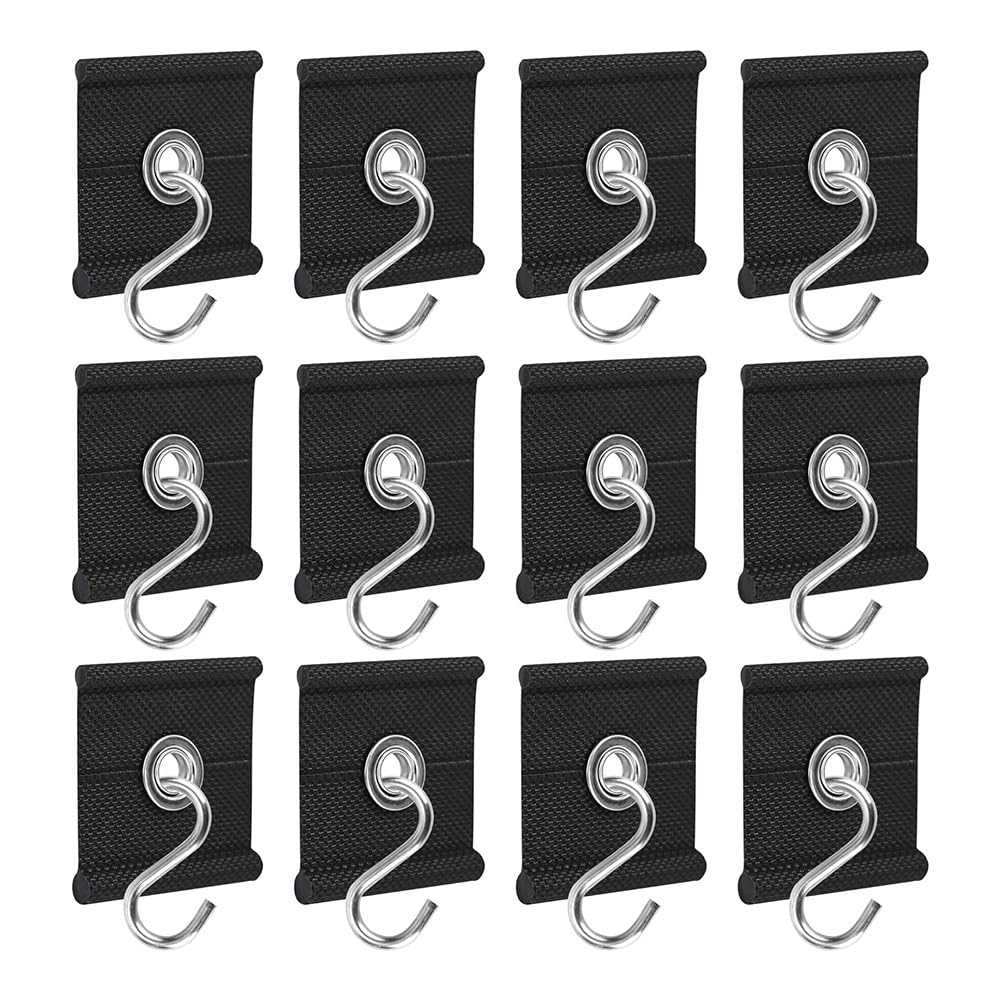Vjsujehgy 12PCS RV Awning Hooks Rv Canopy RV Piping Rail Hook Camping Awning Hooks RV Awning Hooks for Piping Rail Awning Hooks