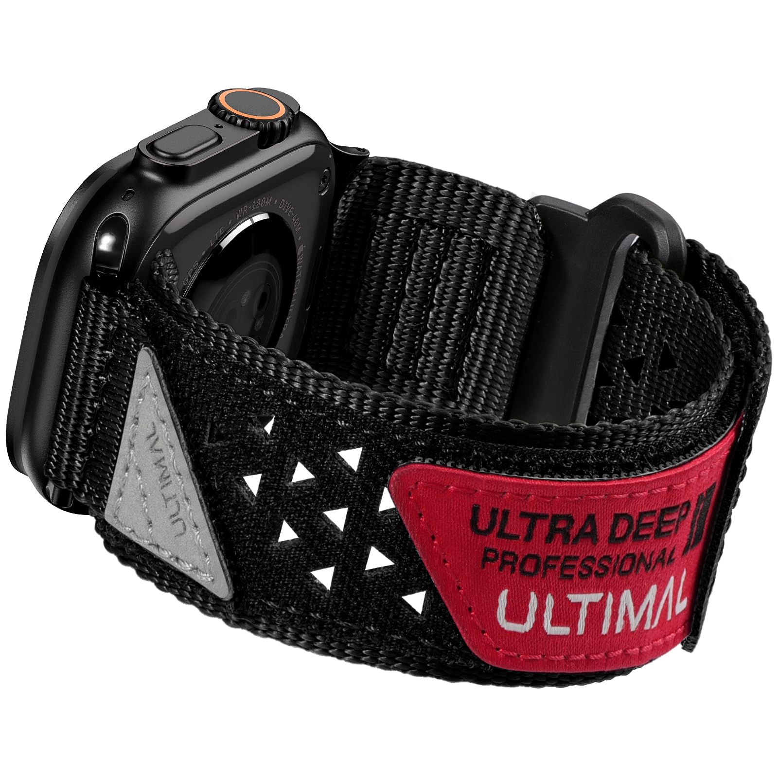 ULTIMAL Compatible witch Apple Watch Ultra 3 Band for men 49mm iWatch Bands 46mm 45mm 44mm Men,Nylon velcro watch band Woven Strap for Watch ultra 3/2/1 Series 11/10/9/8/7/6/5/4/SE/SE2 (L, Black)