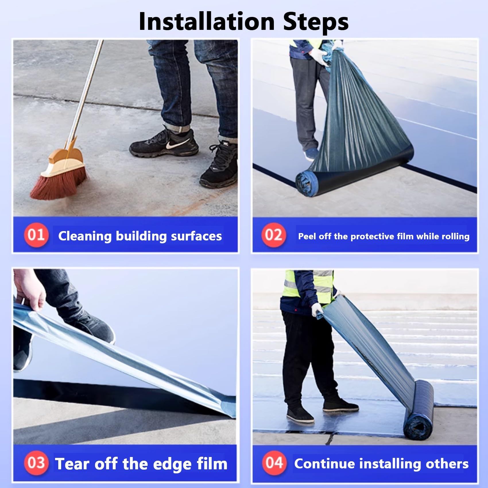 Tela Asfáltica Autoadhesiva Tejado, Cinta de Aluminio Impermeable, Rollo Bituminoso Reparación Adhesiva para Terraza Techos Goteras Grietas(20x200cm)