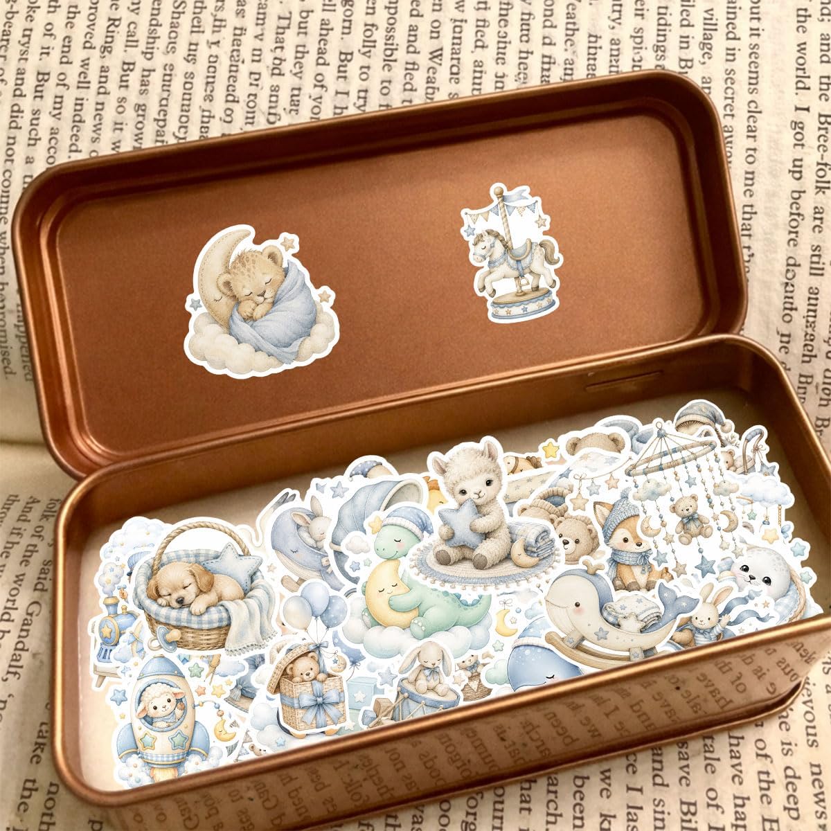 60Pcs Baby Boy Stickers, Cute Baby Stickers Pack image 4