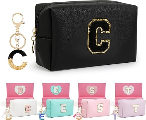 Miniatura 8 de Regalos de cumpleaños para mujeres y ella, bonita bolsa de maquillaje de viaje, bolsas de cosméticos de gran capacidad para mujeres, bolsa de Rosa