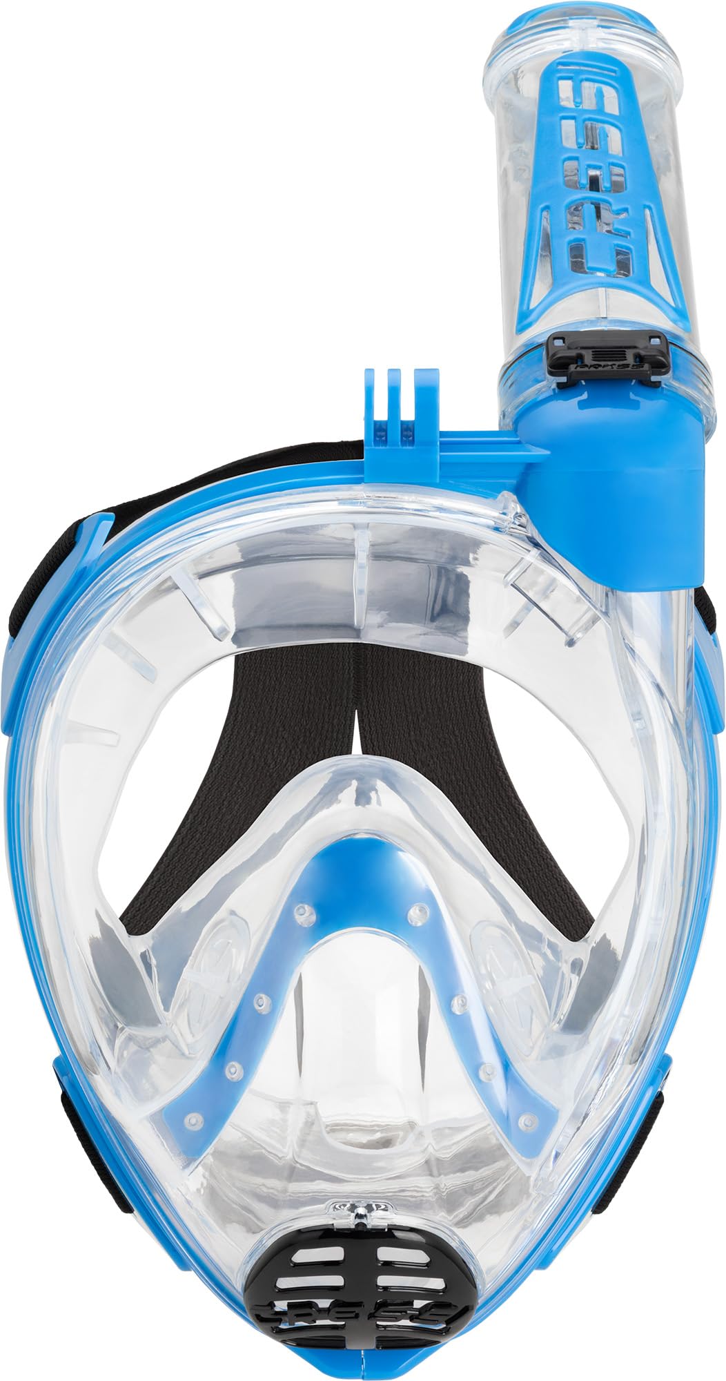 CRESSI Desde 1946 - Duke Action Full Face Mask - Máscara Integral CO2 Safe, Amplio Visión y Tratamiento Antiniebla, Tubo Dry y Soporte para Action CAM - Unisex