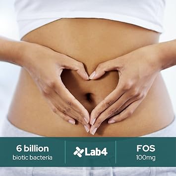 Aliment Biotic Complex – Lab4® Multi-Strain Probiotic with Prebiotic FOS | 6 Billion CFU | Daily Gut Health Support | Vegetarian Capsules | UK Made | 60 Capsules