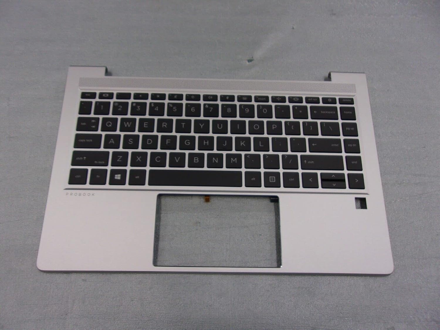Replacement Laptop Upper Case Palmrest Non-Backlit Keyboard Touchpad Assembly Part for HP ProBook 440 G8 445 G8 PB 440 445 G8 M23770-001 M23769-001 Silver