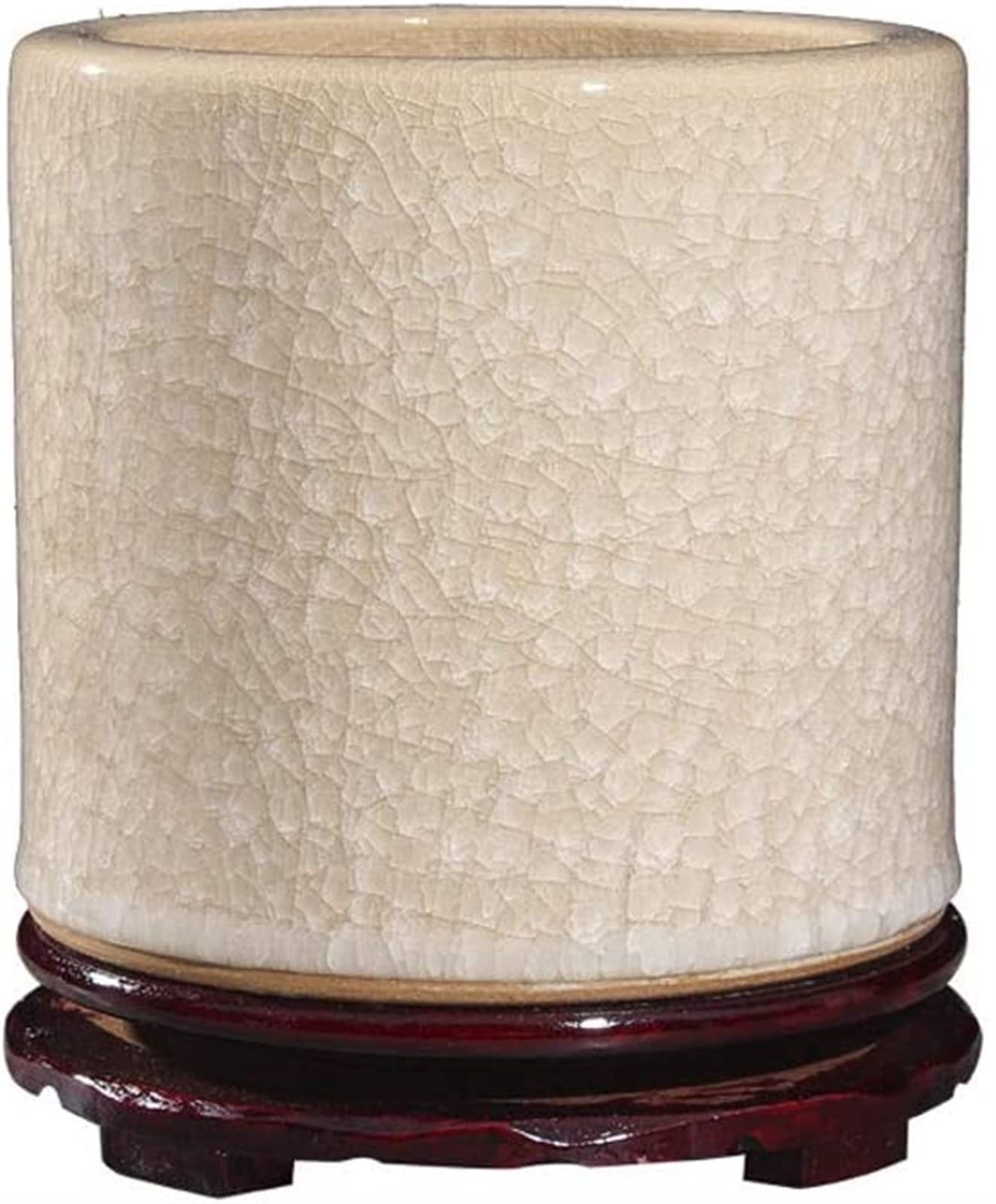 Antyczny ceramiczny uchwyt na długopis do pęknięcia lodu szkliwo biuro dom gabinet gabinet artykuły pa ozdoby dekoracyjne (kolor: jeden kolor, rozmiar: 13,5 * 13,5 cm)
