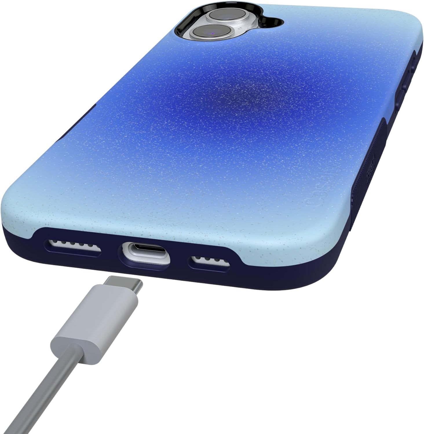 Casely iPhone 16 Case | Cobalt Clarity | Blue Aura | Bold Protective Design | MagSafe Compatible Design