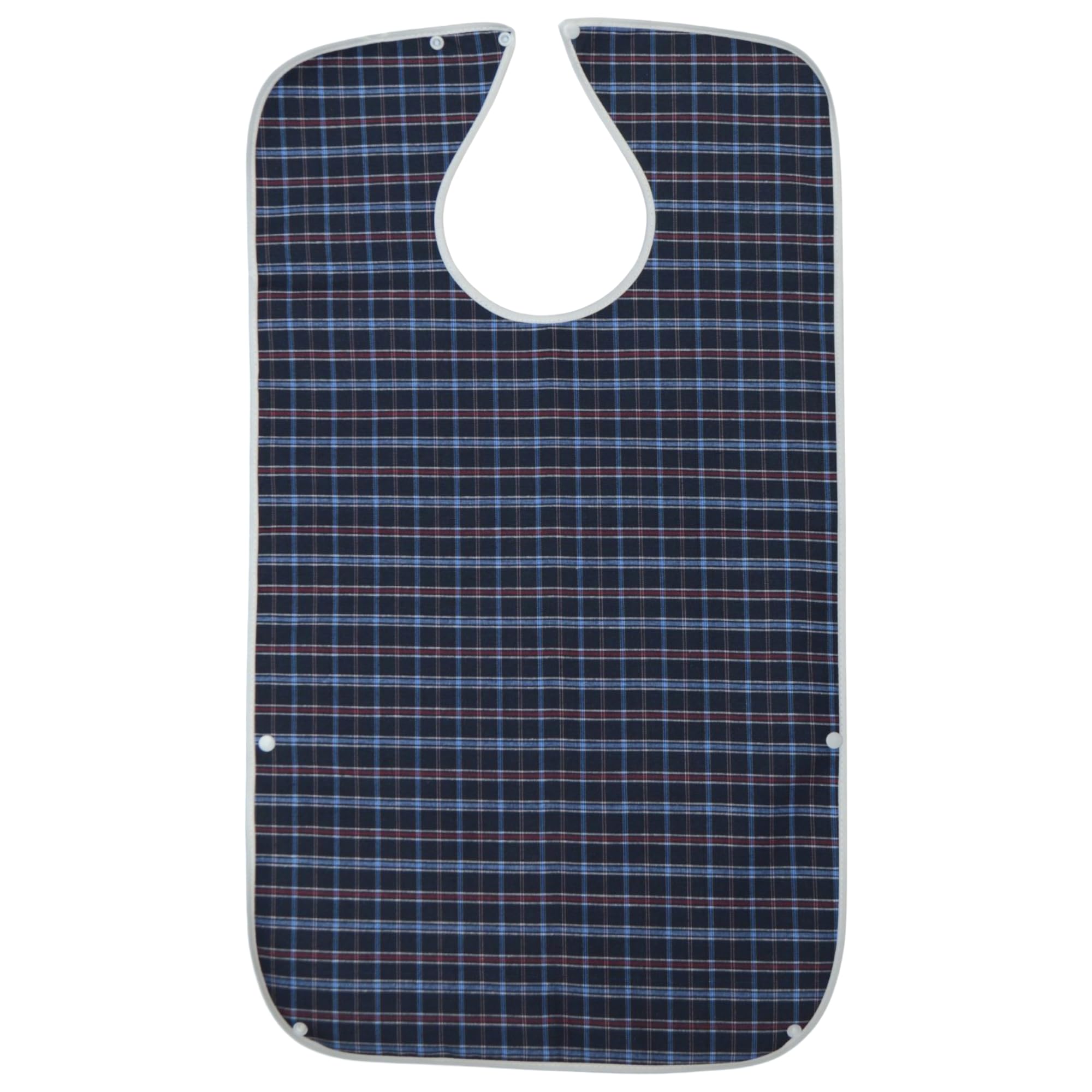 AKORD Waterproof Adult Mealtime Bib Protector Elderly Disability Aid Apron Food Catcher, Blue