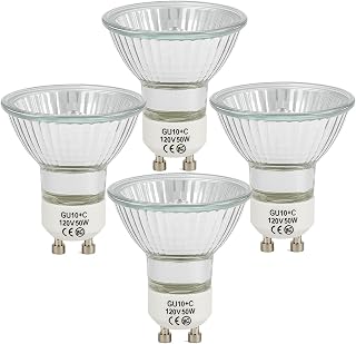 Candle Warmer Bulbs Accessories, GU10 Halogen Bulbs –Replacement Wax Warmer Bulbs for Candle Warmer Lamps, 2-Pin Halogen Light Bulb, Pack of 4