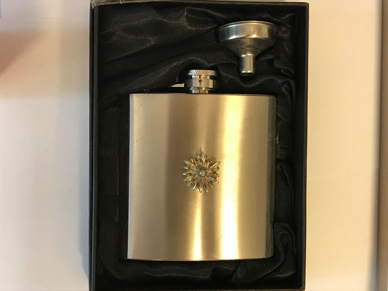 Flasque Fleur Botaniste de poche pour jardinier en acier avec entonnoir