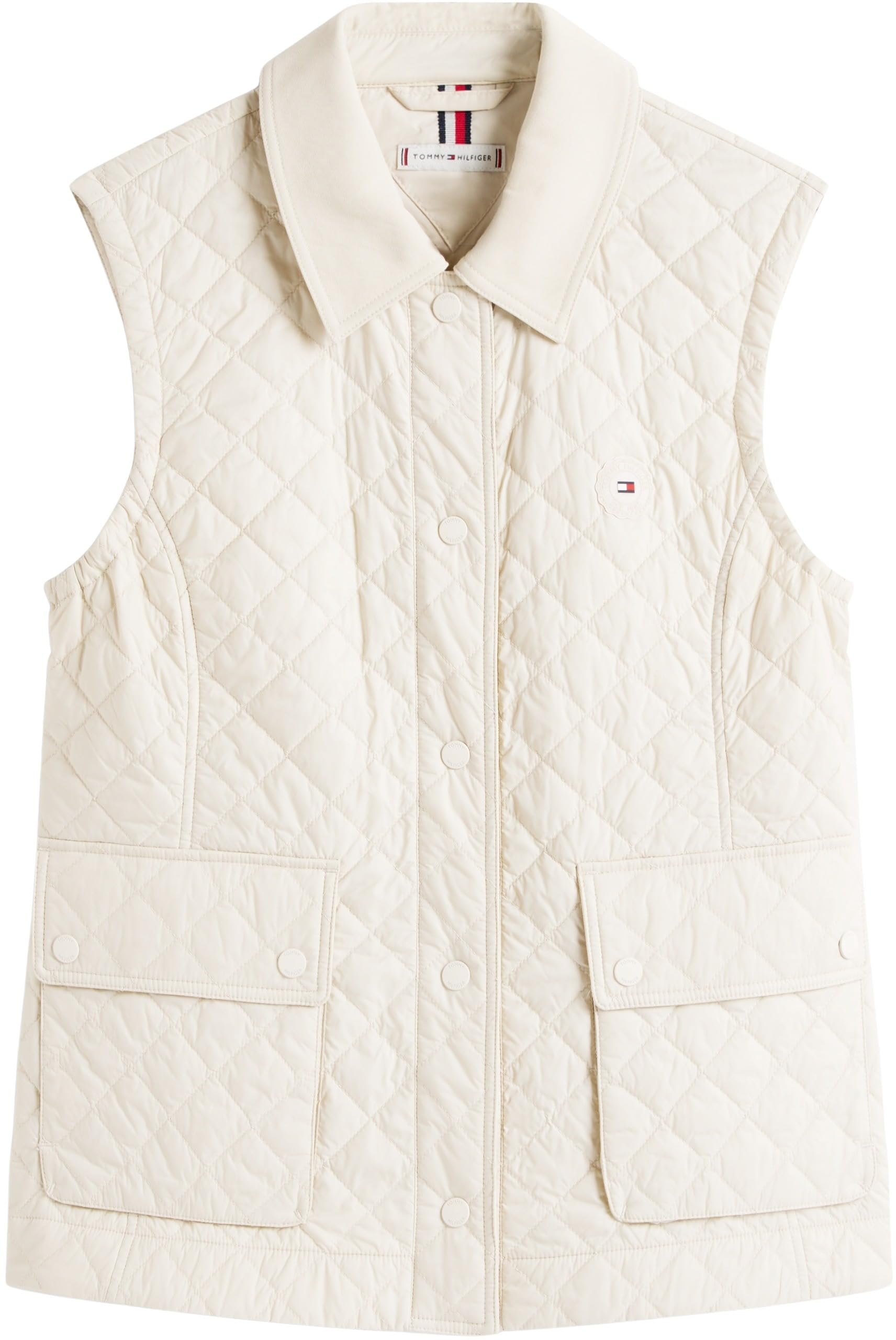 Tommy Hilfiger Padded Nylon Slim Quilted Vest Ww0ww45638 Chaleco Mujer (Pack de 1)