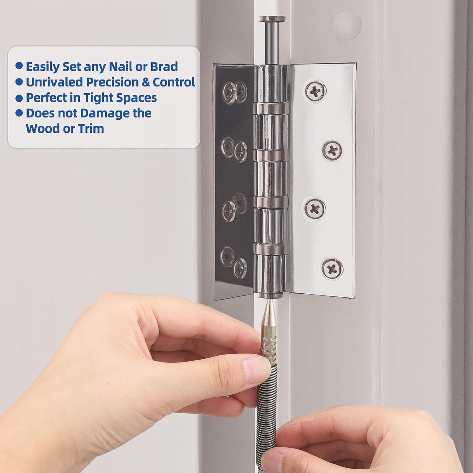 Generic Dual Head Nail Setter, Comfortable Grip Nail Setter and Hinge Pin Punch Set Excellent Spring Loading for Plastic, Genericrzh7q4o6fm