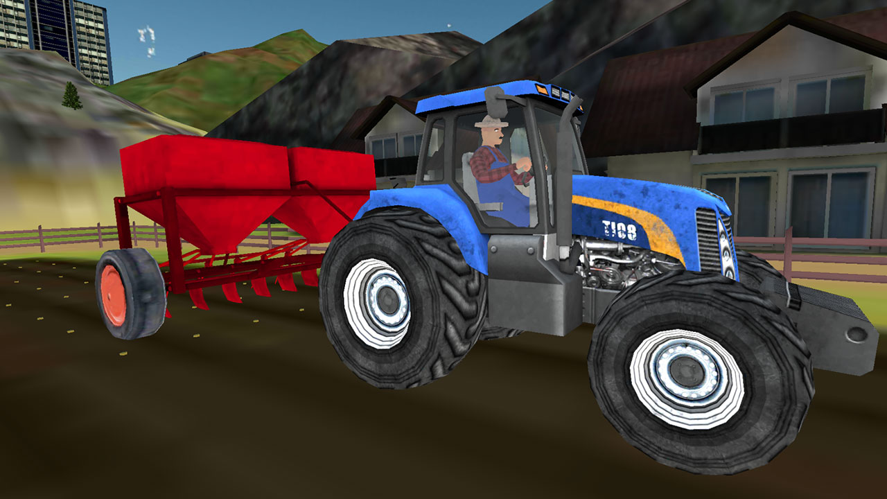 simulador de trator moderno virtual de agricultura de trator real ...