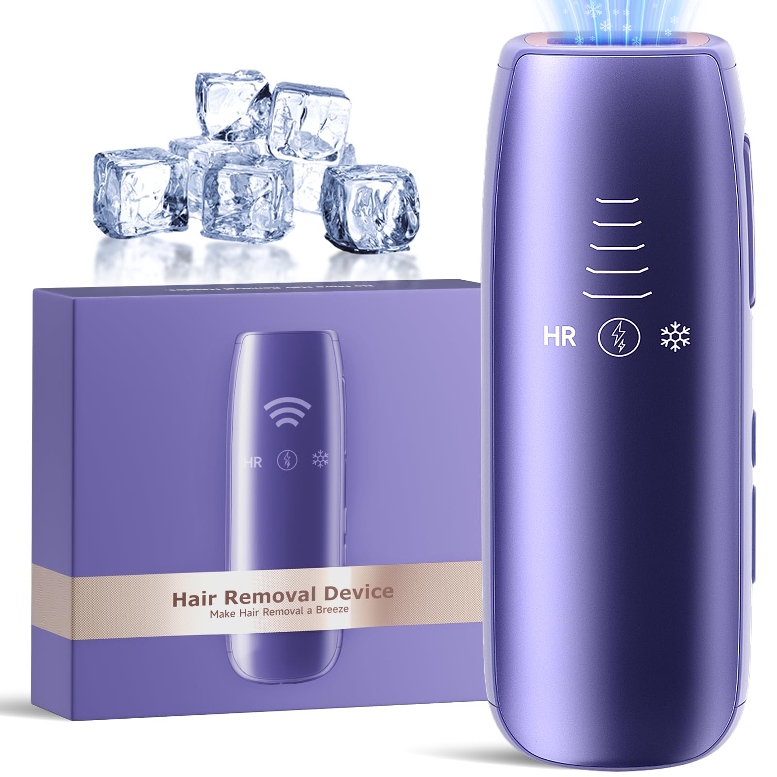 Depilazione laser aggiornata 2026 con raffreddamento a ghiaccio a 5 ℃, dispositivo di depilazione laser IPL indolore per donne e uomini, 999.999 flash, 5 livelli, 2 modalità, depilazione permanente a