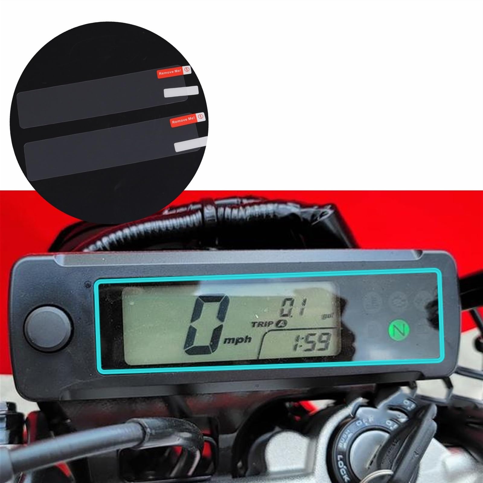 Film de protection contre les rayures pour compteur CRF450L 2019-2023