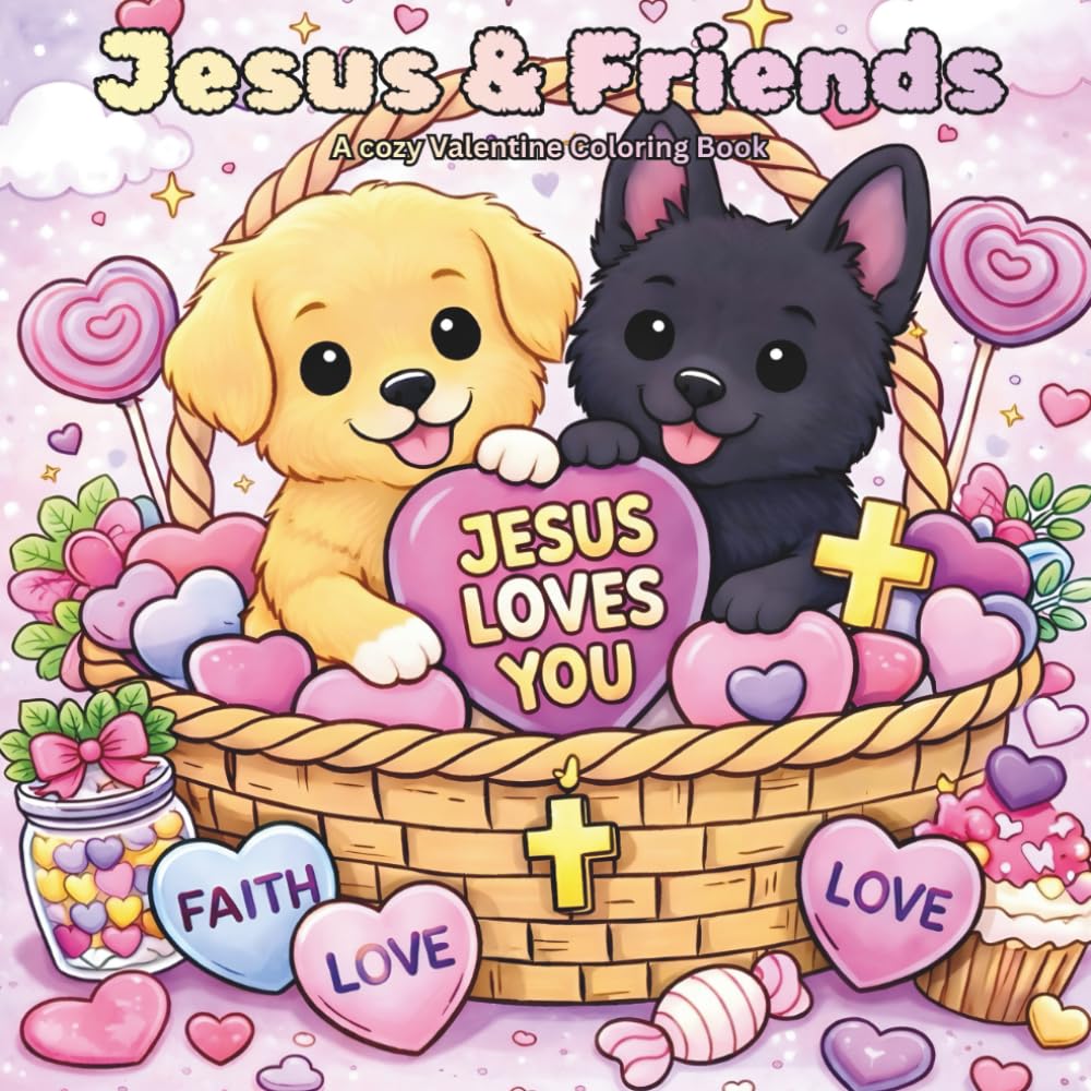 Jesus & Friends: A Cozy Valentine Coloring Book