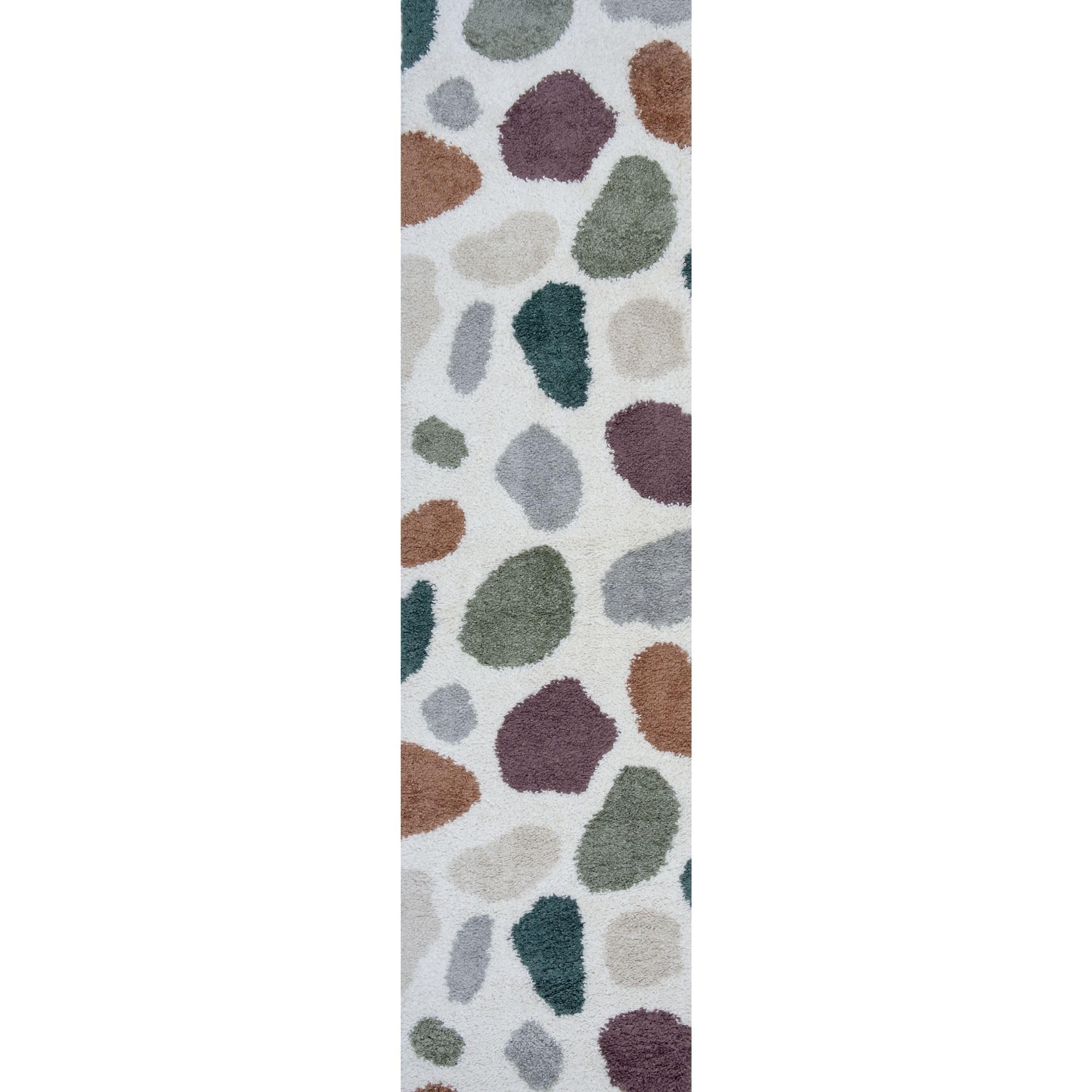 THE RUGS Soft Shaggy Area Rug – Modern Patterned Carpet for Living Room & Bedroom, Extra Plush, Easy to Clean, Animal Print Design (80x300 cm, Multicolour)
