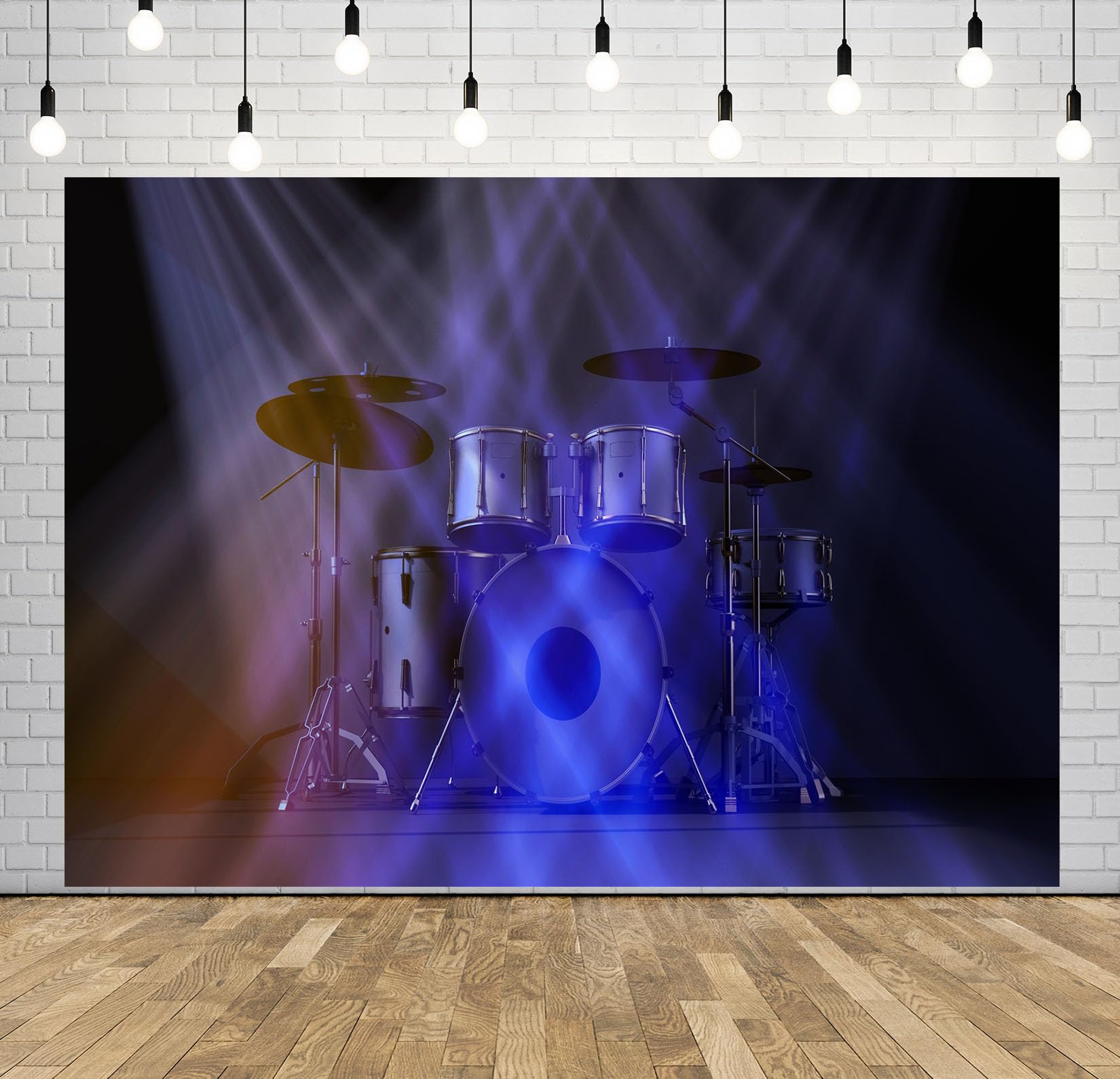 17x10FT (5.2x3m) Batteria Blu Sul Palco Sfondo Fotografico