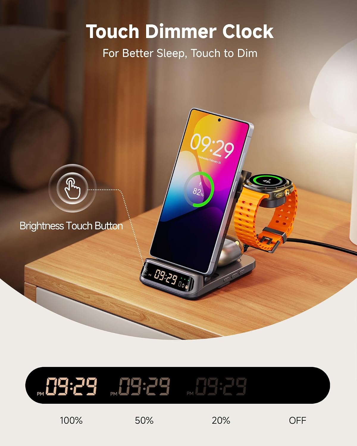  708S 3-in-1 Foldable Wireless Charger for Samsung Devices thumbnail