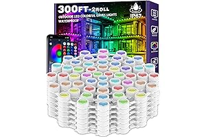 300FT Permanent Outdoor Lights, Outdoor RGB Eaves Lights with Bluetooth App/IR Remote...