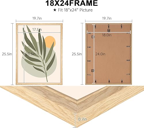Vista 117 de GULETHUN Marco de fotos de 24 x 36 pulgadas, marco para póster blanco, decoración del hogar, marcos naturales de galería, formato horizontal