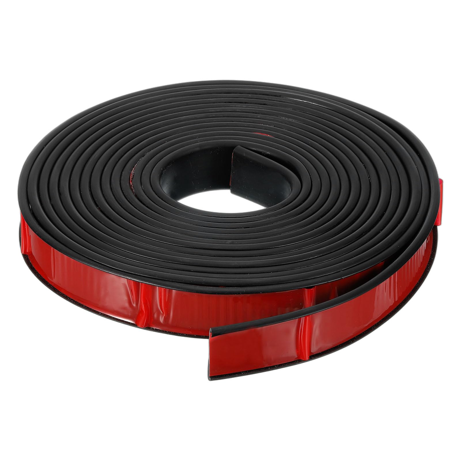 Muiltvoe U-Shape Edge Banding, 16.4ft Self-Adhesive U Channel Edge Protector TPE Flexible Furniture Edge Protector Veneer Edging Trim for Cabinet Table Shelves (12mm, Black)