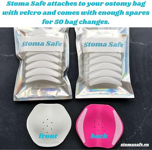 Miniatura 3 de StomaSafe  Protector de estoma  Protector de estoma  Protector de ostomía  Protector de hernia  Bolsa de ostomía (blanco)