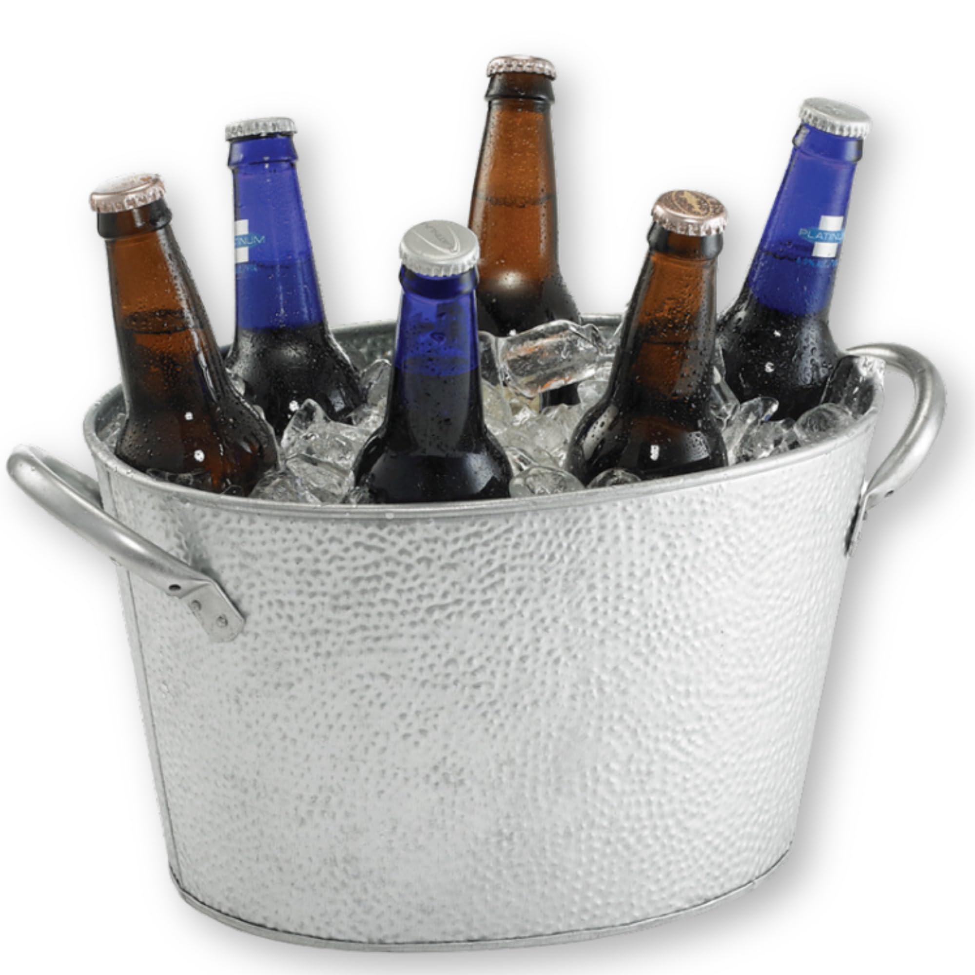 Tablecraft Oval, 15" x 8.6" x 7.4" / Silver / 1.75 gallons Bar Tools & Drinkware