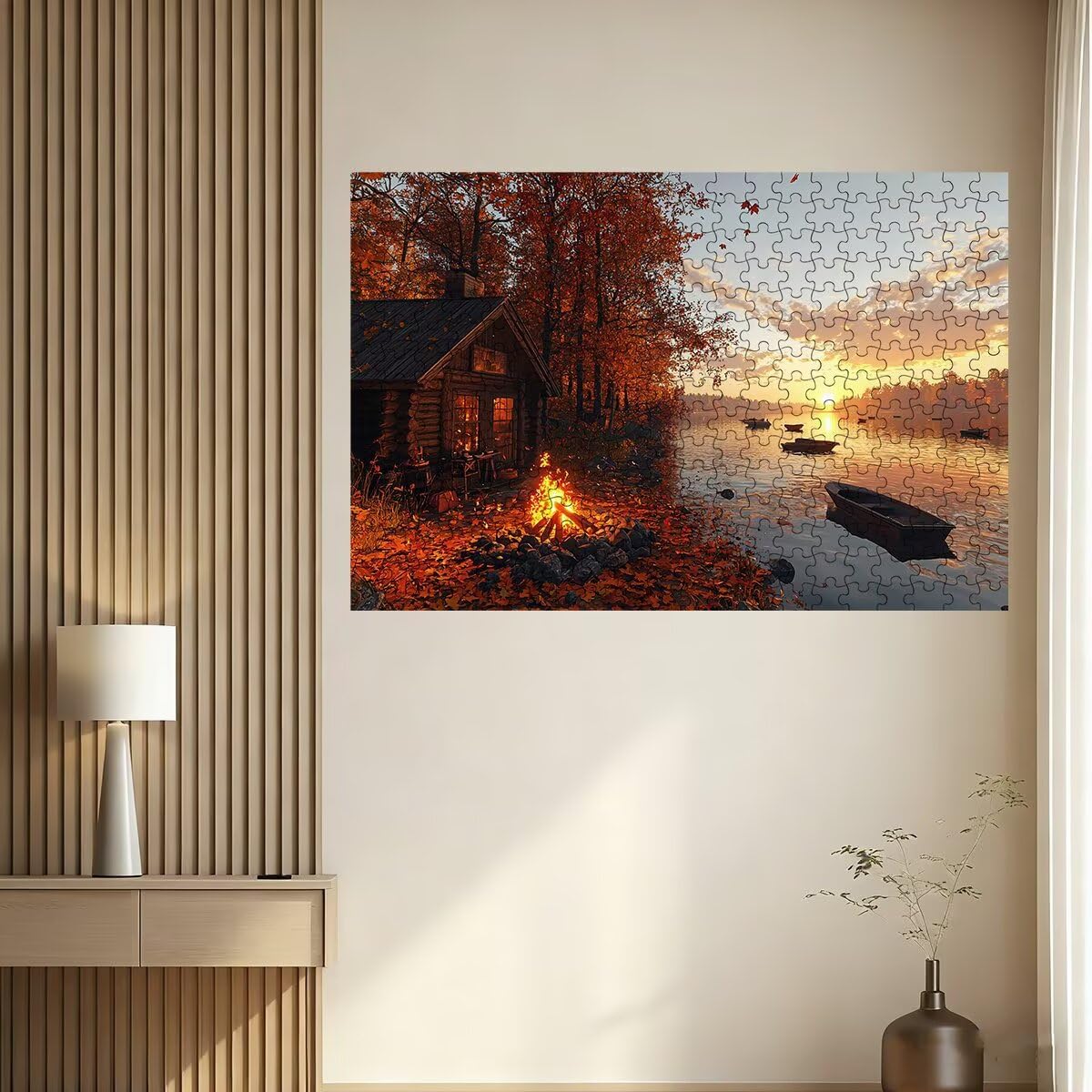 Puzzle 4000 Pezzi Foresta, Puzzle Cabina per Adulti, Puzzles in Legno Intrattenimento Creativo, Divertimento, Puzzles Educativi Classici con Confezione di Alta Qualità Idea Regalo Donna Decor -2988