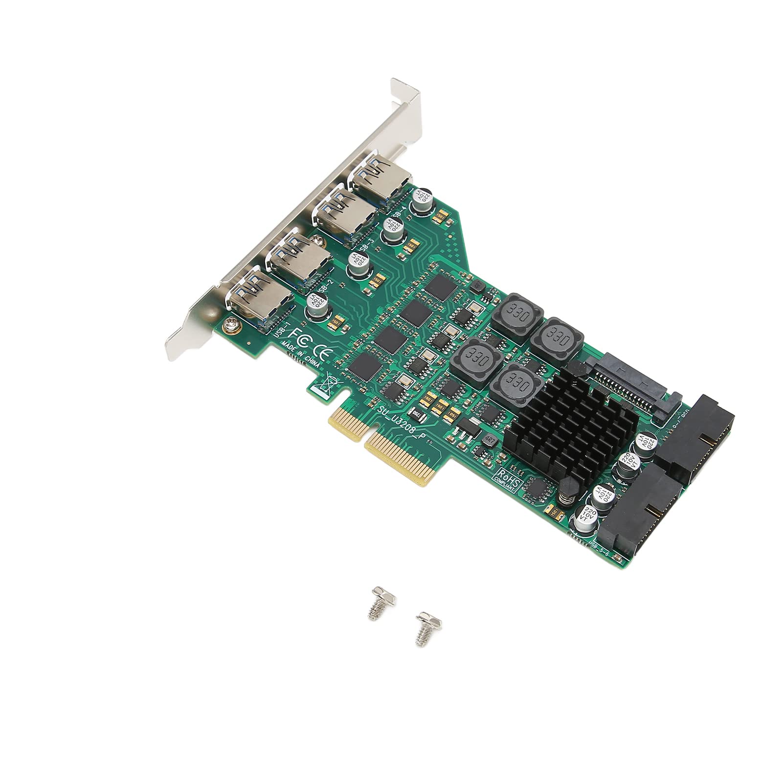 Karta rozszerzeń PCIE na USB 3.0, PCI Express USB 3.0 5Gb/s 3A 0℃ do 70℃ Zasilacz do LINUX dla Windows