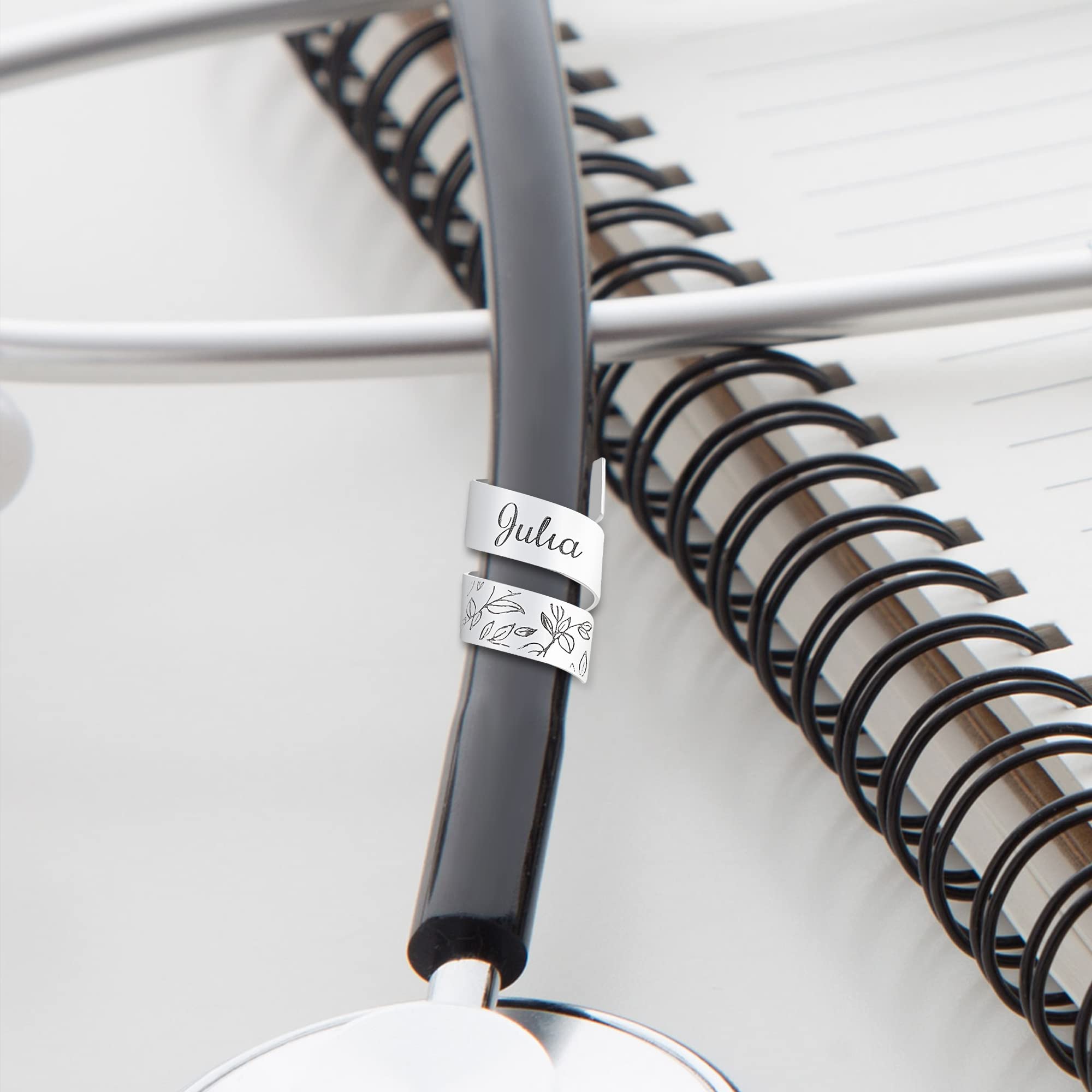 Stethoscope ID Tag Personalized Stethoscope Name Tag for Nurses Stethoscope Charms, Custom Name Tag Nursing ID Charm Nurse Accessories Nurses Week Graduation Gift for Doctor Nursing Student