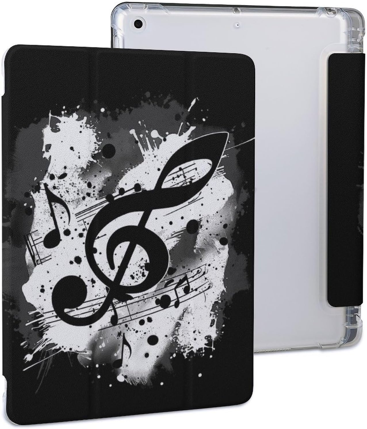Drawn Music Signs Case for iPad Pro 2020/2021 11 Inch Case iPad 2020 10.2in Case Air 4/5 10.9in Case with Pencil Holder Auto Wake/Sleep