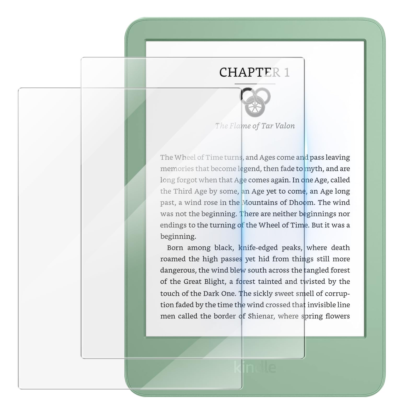 MoKo 2 Pezzi Vetro Temperato Pellicola Protettiva per E-Reader 6 Pollici All-New E-Reader & Kobo Clara Colour/BW/2E, Durezza 9H Anti-Graffio, HD Trasparente, Senza Bolle, Compatibile con Custodia