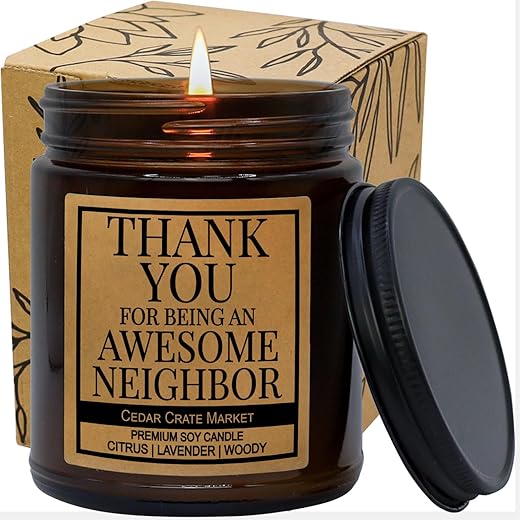 Thanks for Being an Awesome Neighbor - Neighbor Gift for New Home, Farewell or Moving Away Gifts. Christmas Gifts for Neighbors, Housewarming Present for Women Men, Best Neighbor Ever, Made in USA