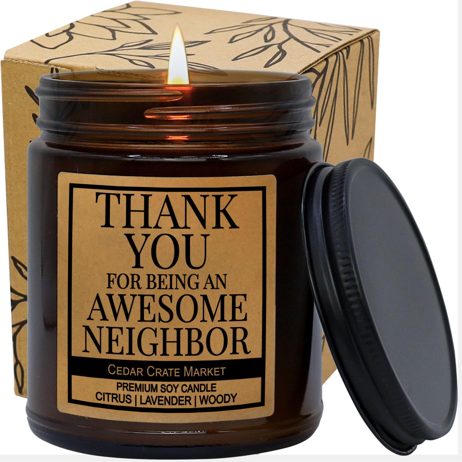 House Warming Gifts New Home Women Men Couple 2025 - Thanks for Being an Awesome Neighbor, Funny Housewarming Present Ideas, Apartment Decor, Candles for Friend, Hostess 100% Soy Wax, Made in USA