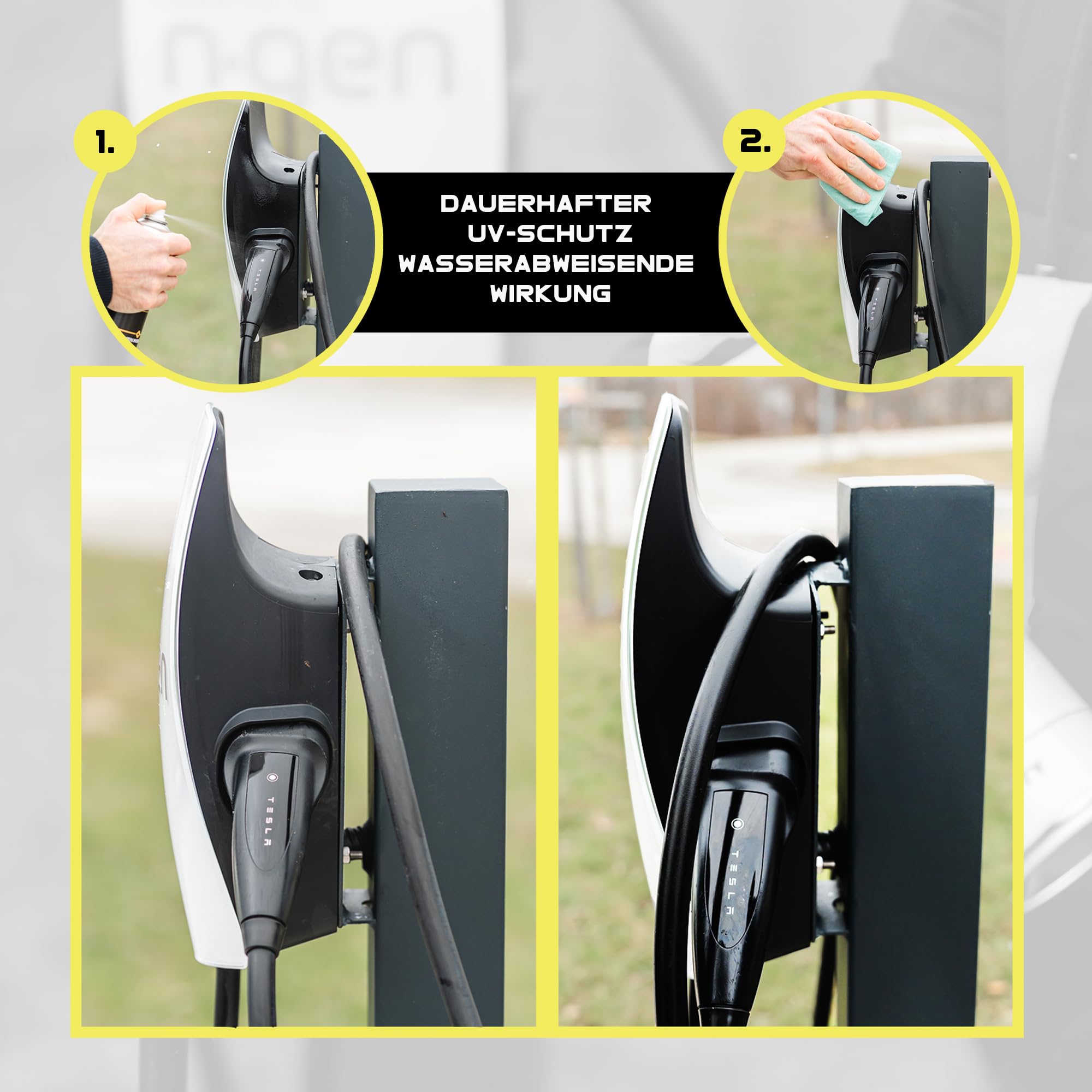 Kit de Nettoyage pour câble de Charge VE et connecteur Type 2 Spray d'entretien des CÂBLES, Spray DE Nettoyage des Contacts, Brosse en Nylon, Chiffon en Microfibre