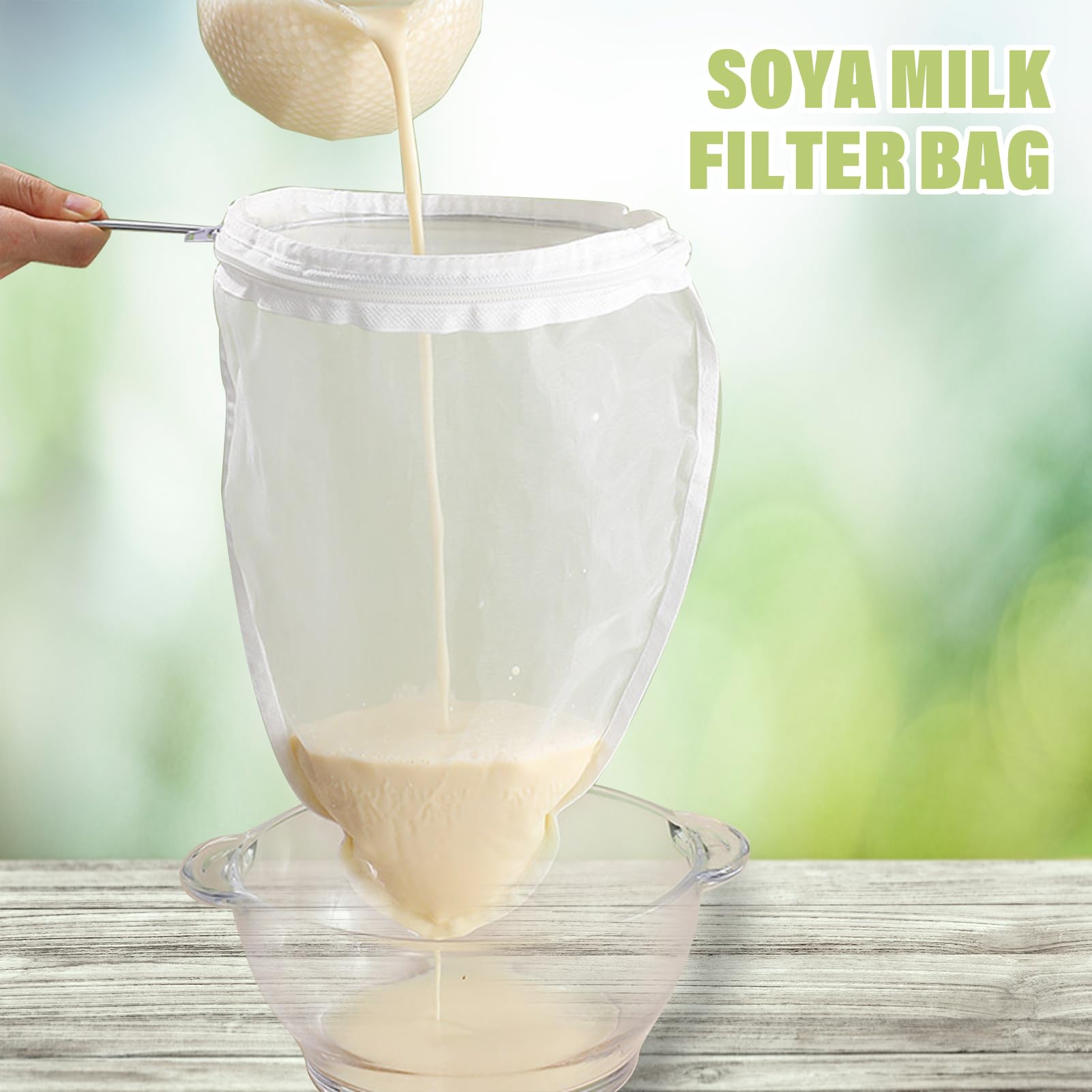 Setaccio Filtro Alimentare - 2 Pezzi Riutilizzabili, Per Latte Di Noci, Succhi, Vino, 14 E 20 Cm - Foto 11