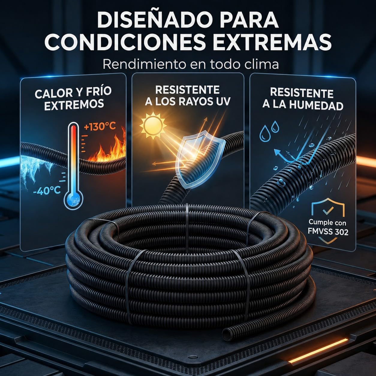 AUPROTEC Tubo Corrugado sin Ranura 2 a 50 m/Conducto para Cables subterráneos/Resistente a los Rayos UV/Manguera Protectora de Cables Negro - Diámetro Interior 29 mm, Longitud 2 m - 5