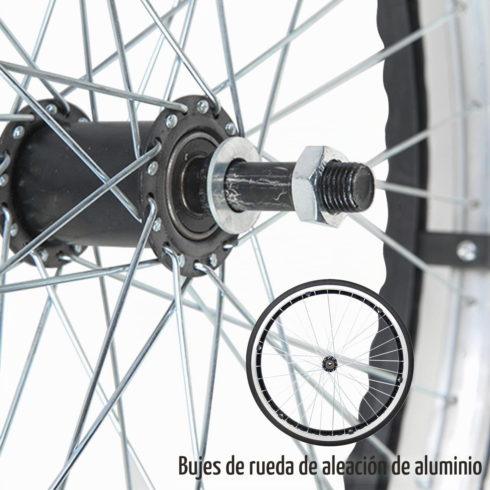 ESOYAWE Ruedas para Sillas De Ruedas 2 Pc 24 Pulgadas Rueda Trasera De La Silla De Ruedas, Recambio De Ruedas De Repuesto con Rodamiento, Prueba De Pinchazos Macizos Ruedas para Sillas De Ruedas (Col