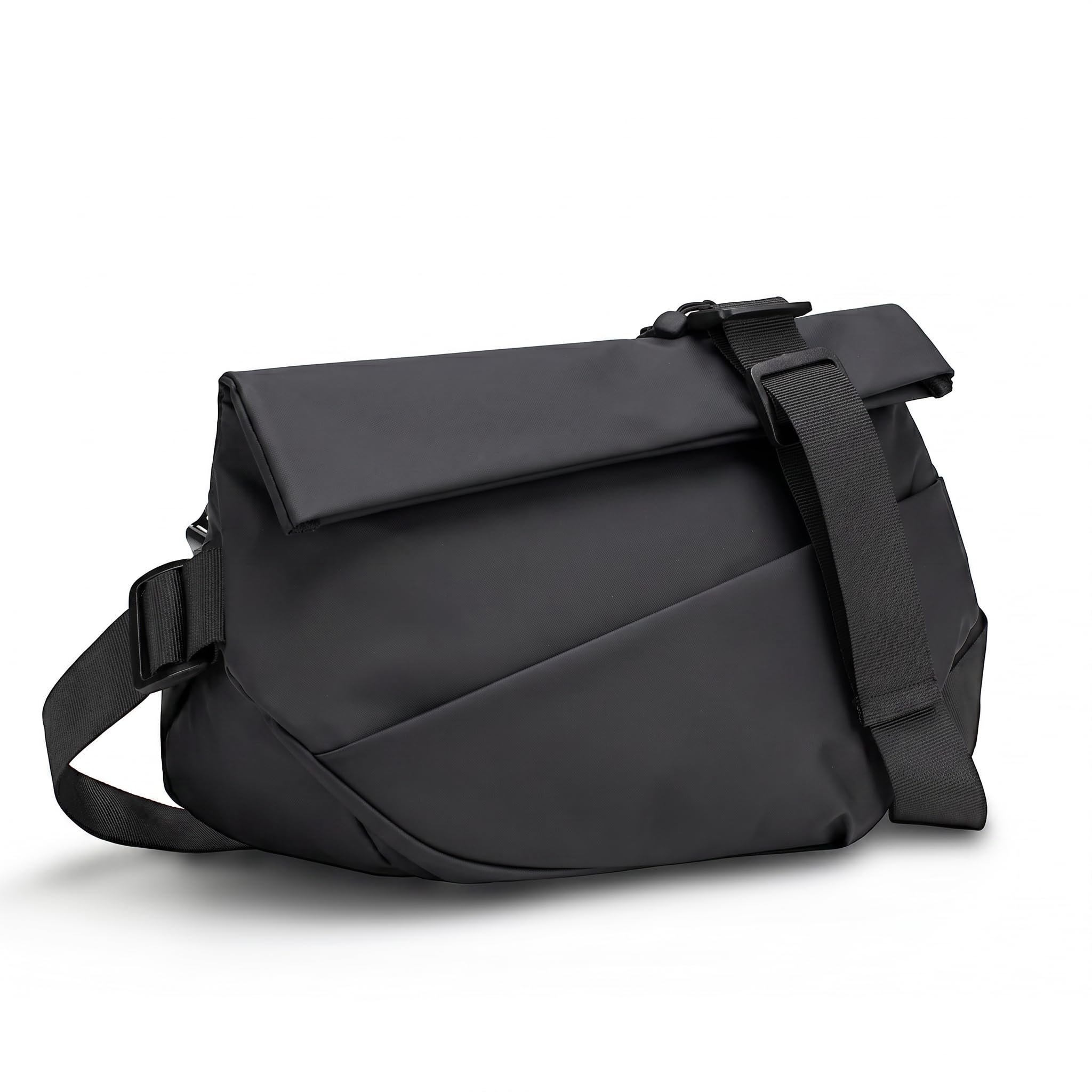 Sac Banane Femme & Homme, Sling Bag Urbain, Sac De Poitrine Bandoulière Réglable, Sacoche Banane Ville pour Voyage, Travail, Sport, Quotidien, Running et Cyclisme, Noir