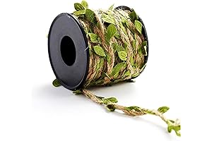 Natural Green Leaf Jute 3ply 2MM Rope for Embellishing Gifts