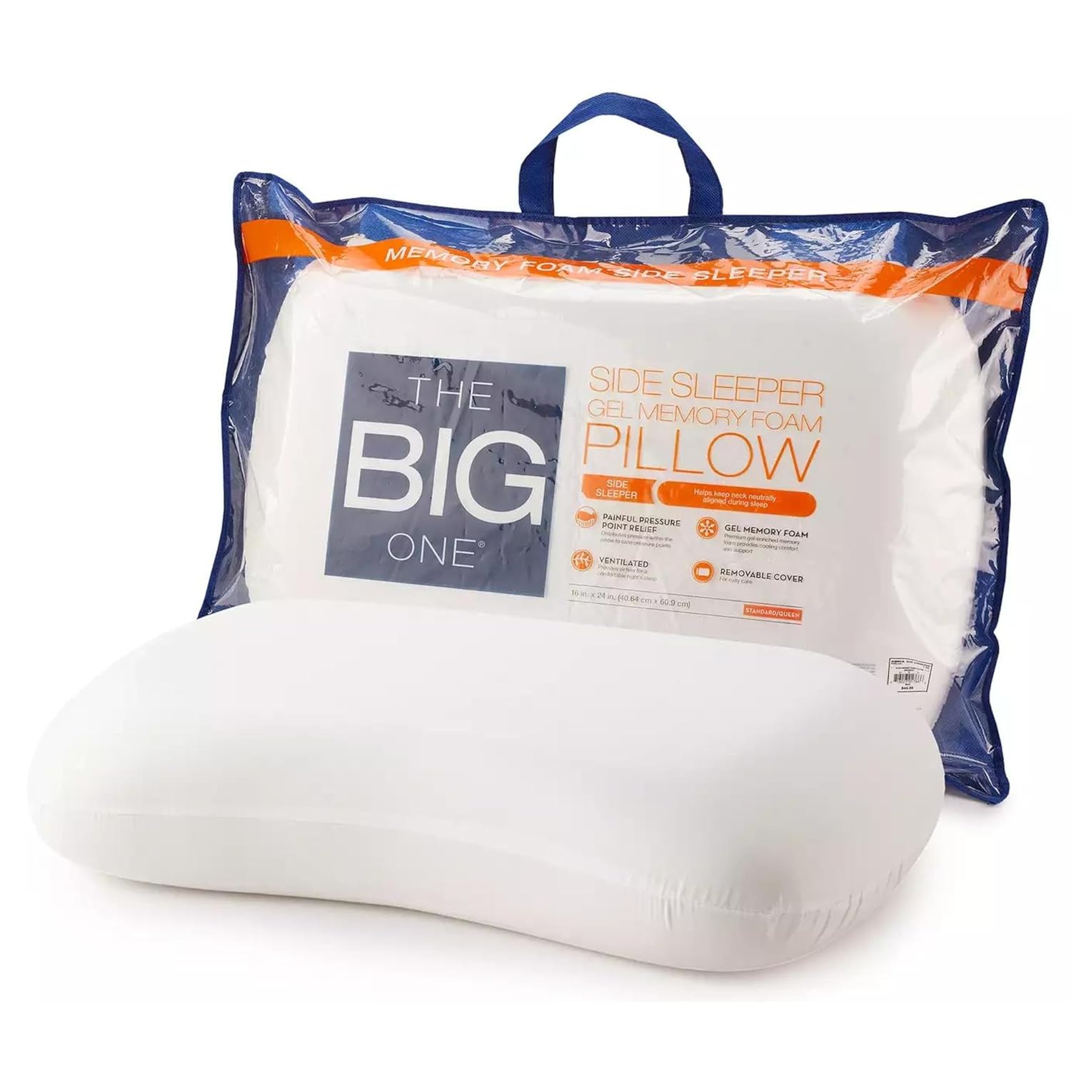 The Big One Gel Memory Foam Side Sleeper Pillow (Standard / queen 16