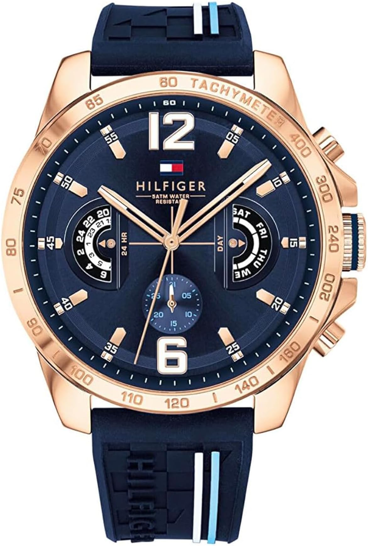 Tommy Hilfiger Men's Navy Dial Navy Silicone Watch - 1791474