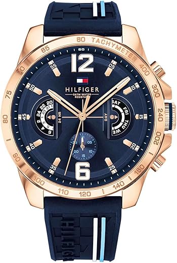Tommy Hilfiger Unisex Multi dial Quartz Watch with Silicone Strap 1791474