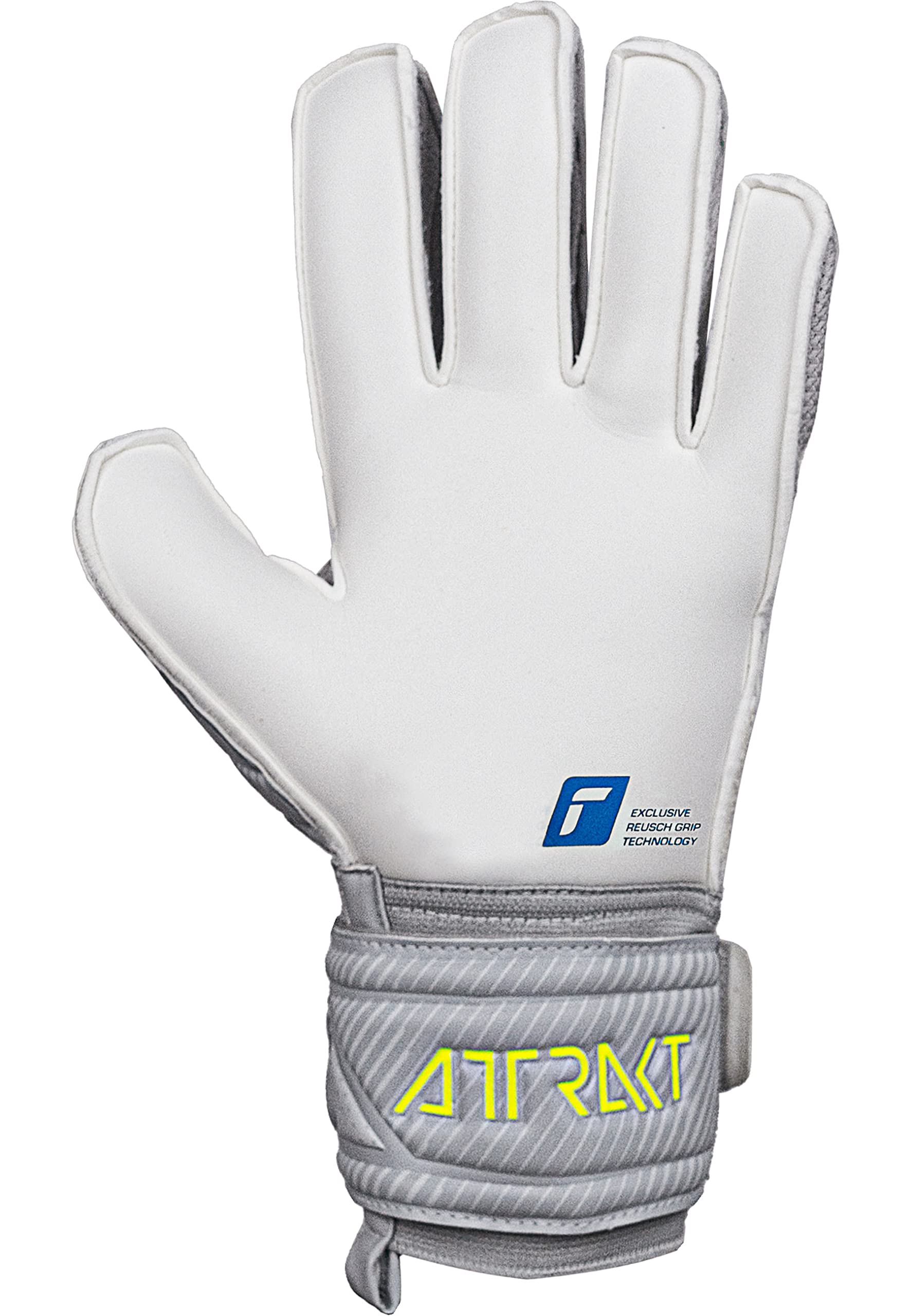 Reusch Męskie rękawice bramkarskie Attrakt Finger Support unisex z zewnętrznym szwem i przyczepnością, odpowiednie do wszystkich powierzchni boiska, rękawice piłkarskie z ochroną palców dla dorosłych