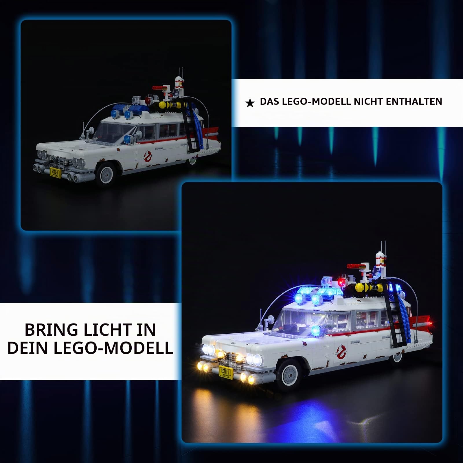 YEABRICKS LED Licht für Lego-10274 Creator Expert Ghostbusters ECTO-1 Bausteine Modell (Lego Set Nicht enthalten)